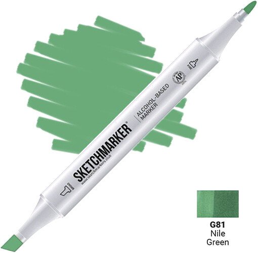 

Маркер художественный Sketchmarker Двусторонний G81 SM-G81 (зеленый нил)