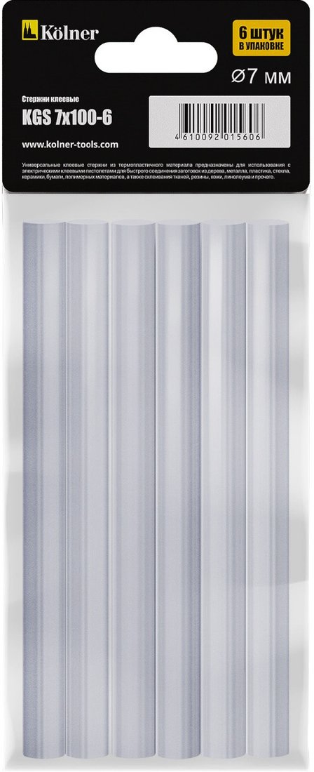 Клеевые стержни Kolner KGS 7x100-6 (6 шт)