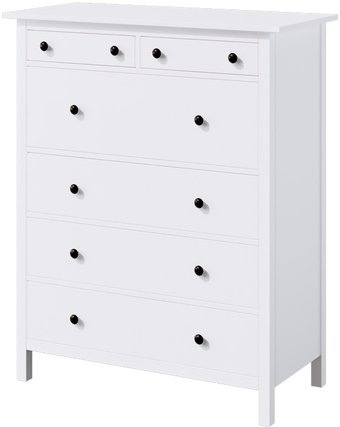 Комод Лузалес Кымор 6 ящиков (белый)