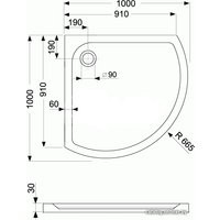 Душевой поддон Roth Round-M 100 100x100