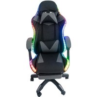 Игровое (геймерское) кресло AR GAMING AR 003 (с LED подсветкой, черный/серый)