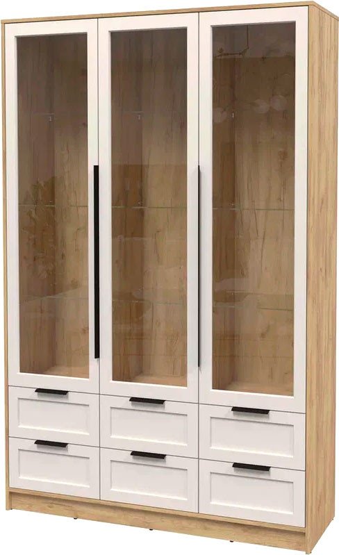 

Шкаф-витрина Интерлиния Концепт Тренд КТ-ШВ3 (дуб золотой/кашемир)