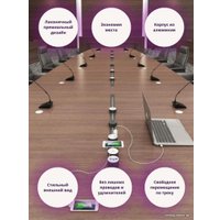 Трековая розетка AVEL шинопровод 60 см + 3 розетки (черный)