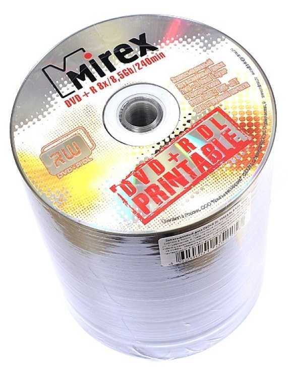 

DVD+R диск Mirex 8.5Gb 8x UL130069A8T (100 шт.)
