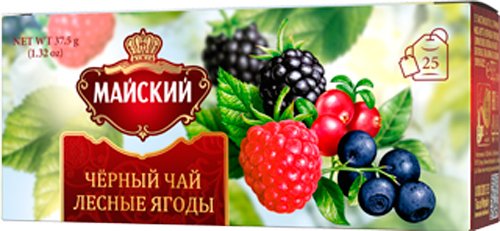 

Черный чай Майский Лесные ягоды 25 шт