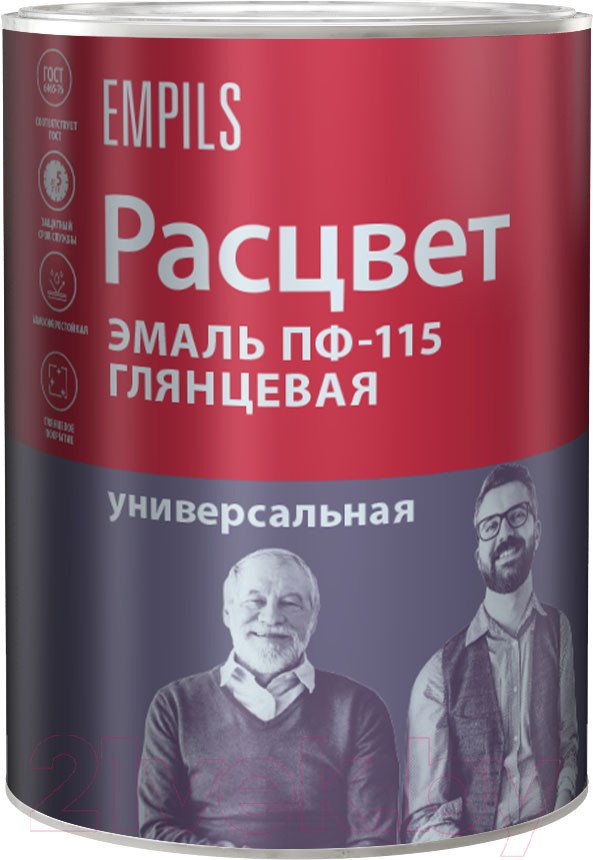 Эмаль Расцвет ПФ-115 Глянцевый (салатовый, 0.9 кг)