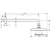 Верхний душ Hansgrohe Raindance E 360 AIR 1jet [27376000]