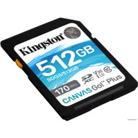 Карта памяти Kingston Canvas Go! Plus SDXC 512GB