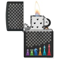 Зажигалка Zippo Chess Pieces Black Matte 48662