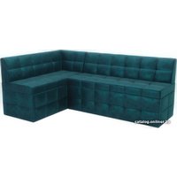 Угловой диван Мебель-АРС Атлантис левый 212x84x135 (сине-зеленый Star Velvet 43 Black Green)