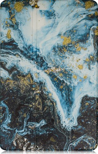 Чехол для планшета JFK Smart Case для Realme Pad Mini (синий мрамор)