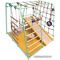 Детский спортивный комплекс Вертикаль Веселый малыш Maxi (горка, мягкие бортики, изумрудный)