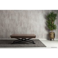 Стол-трансформер Levmar Cross D69/S53 (дуб шамони темный/черный)