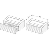  Salini Тумба под умывальник Touch Н 80 T800H1A (антрацит)