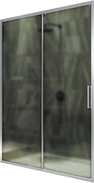 Душевая дверь MaybahGlass 195x150 MGD-1281-5 (сатин стекло/хром матовый)