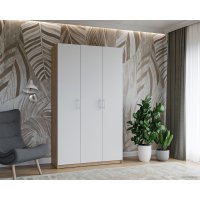 Шкаф распашной Мебель-АРС Элит (дуб сонома/белый)