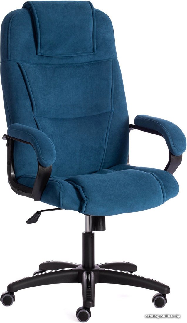 Офисное кресло TetChair Bergamo (флок, синий 32)