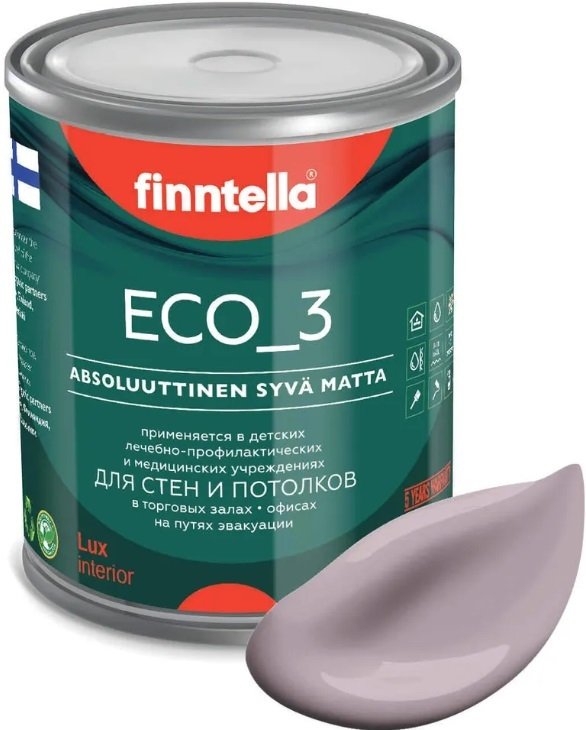 

Краска Finntella Eco 3 Wash and Clean Laventeli Pitsi F-08-1-9-LG180 9 л (лил)