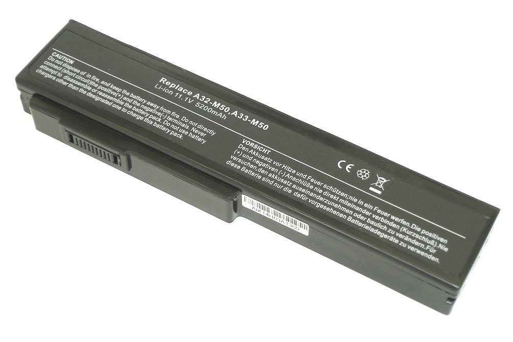 

Аккумуляторы для ноутбуков RageX A32-M50, A33-M50 Asus X55 M50 G50 N61 M60 N53 M51 G60 G51, 11.1, 5200мАч черный