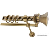 Карниз для штор Lm Decor Ладья (антик, витая, 2.8м 25мм, 2 ряда)