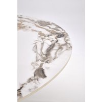 Кухонный стол Halmar Garet 120/76 (белый мрамор/черный)