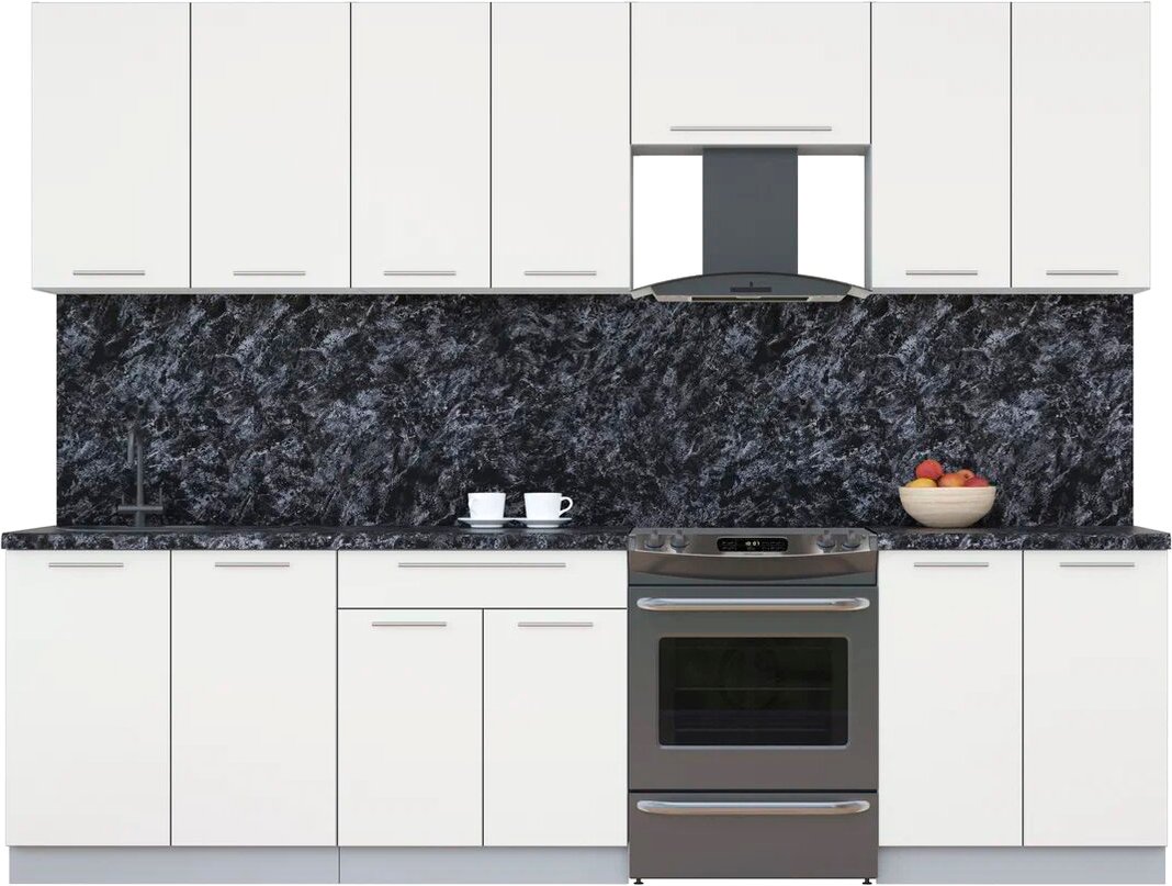 

Кухонный модуль Интерлиния Мила Пластик 2.8 А (зефирный/зефирный/кастилло темный)