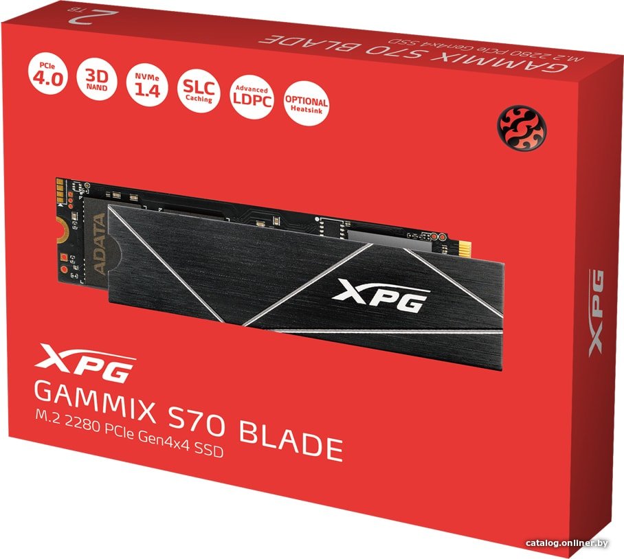 ADATA XPG GAMMIX S70 Blade 4TB AGAMMIXS70B-4T-CS SSD купить в Минске