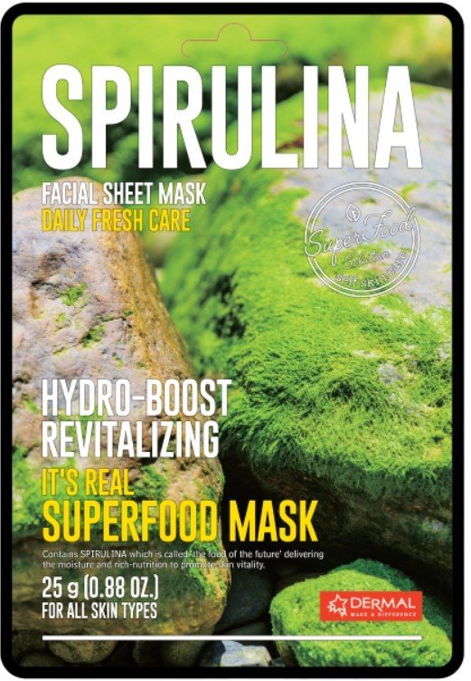 

Dermal Маска для лица тканевая It's Real Superfood Mask Спирулина 25 г