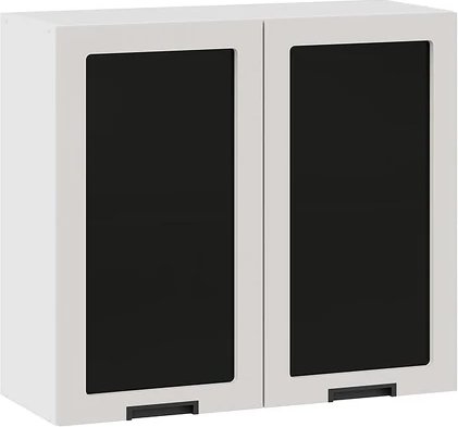 

Шкаф навесной Трия Гренада 1В8С (белый/холст мокко)