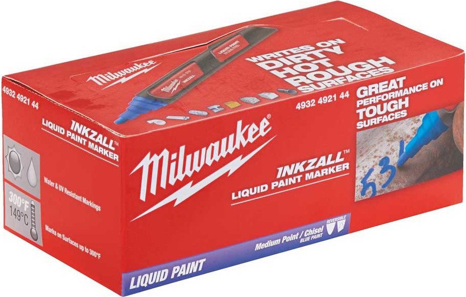 

Набор маркеров строительных Milwaukee Inkzall 4932492144 (12 шт, синий)