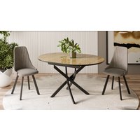 Кухонный стол Трия Diamond тип 3 КМ+02.68.000.168 (черный муар-бунратти глянец)