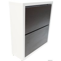 Тумба для обуви Анрат Элана 2.70 белый+венге магия