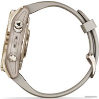 Умные часы Garmin Fenix 7S Sapphire Solar (кремово-золотой титан/песочный)