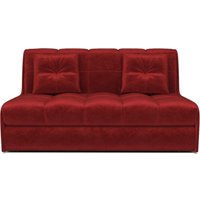 Диван Мебель-АРС Аккордеон Барон №2 ППУ 120x200 (бархат красный Star Velvet 3 Dark Red)