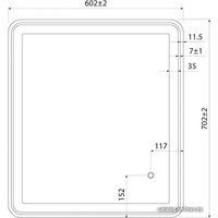  IDDIS Зеркало Cloud CLO6000i98