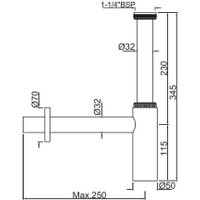 Сифон Jaquar ALD-GLD-769L250X190