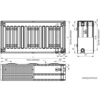 Стальной панельный радиатор Лидея ЛУ 30-511 500x1100