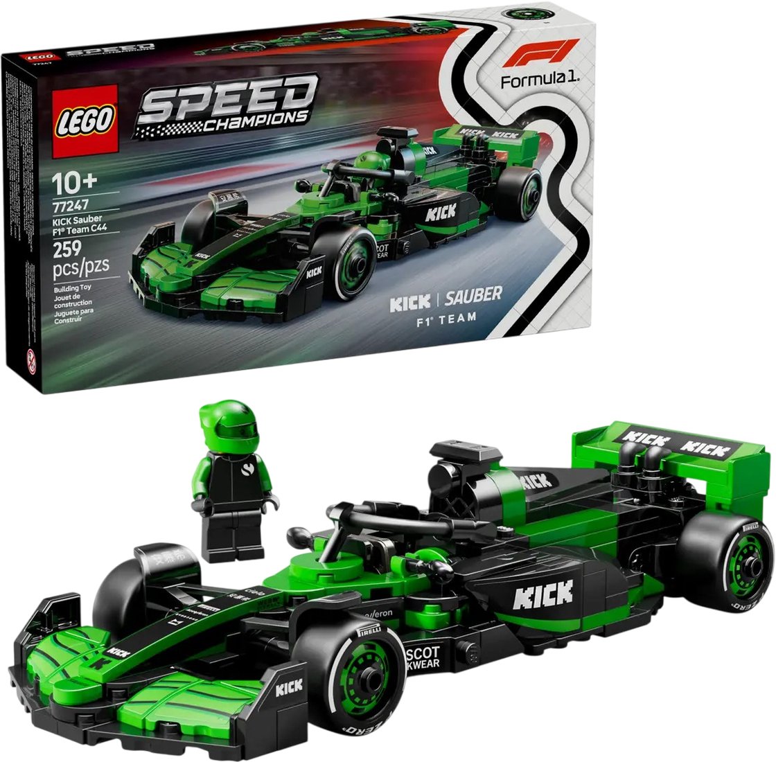 

Конструктор LEGO Speed Champions 77247 Гоночный автомобиль KICK Sauber F1 Team C44