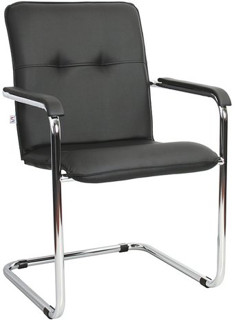 Офисный стул Белс Румба Chrome V 450390/V4 (кожзам черный)