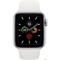 Умные часы Apple Watch Series 5 40 мм (серебристый алюминий/белый спортивный)