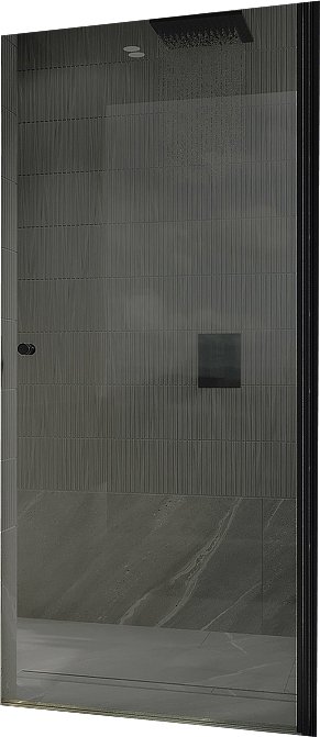 

Душевая дверь MaybahGlass 80x198 MGD-806-6 (графитовое стекло/черный)