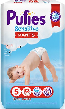 

Трусики-подгузники Pufies Sensitive Junior 5 12-17 (42 шт)