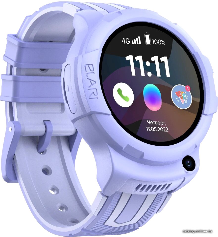Детские умные часы Elari KidPhone 4G Wink (сиреневый)