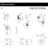 Душевая система  Whitecross Y YSET07TOPBL (черный матовый)