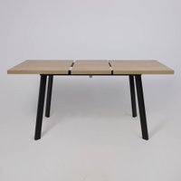 Кухонный стол Listvig Hagen 140 раздвижной, 140-180x85 (дуб вотан/черный)