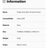 Защитное стекло Ringke Easy Slide 2шт для Galaxy A56 5G