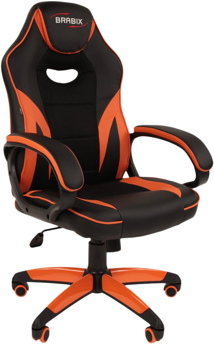 

Игровое (геймерское) кресло Brabix GM-161 (черный/оранжевый)