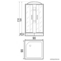 Душевая кабина River Quadro 90/24 МТ