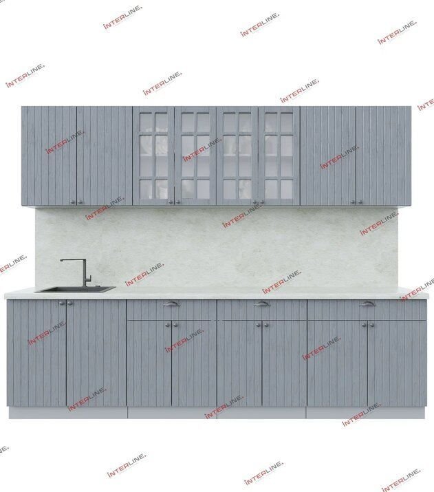 

Готовая кухня Интерлиния Берес 2.8А (дуб серый/опал светлый)