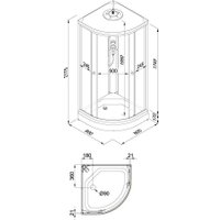 Душевая кабина Triton Вельвет А3 80x80 (поддон 17) в Бресте
